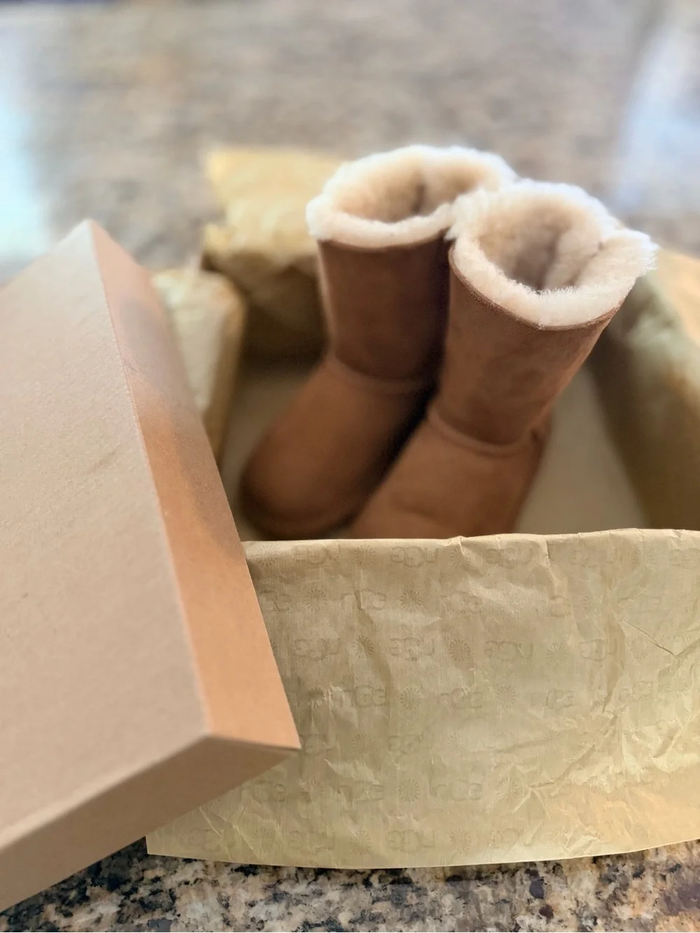 New - In Box - UGG Bailey Bow Boot - Chestnut - Toddler Size 10